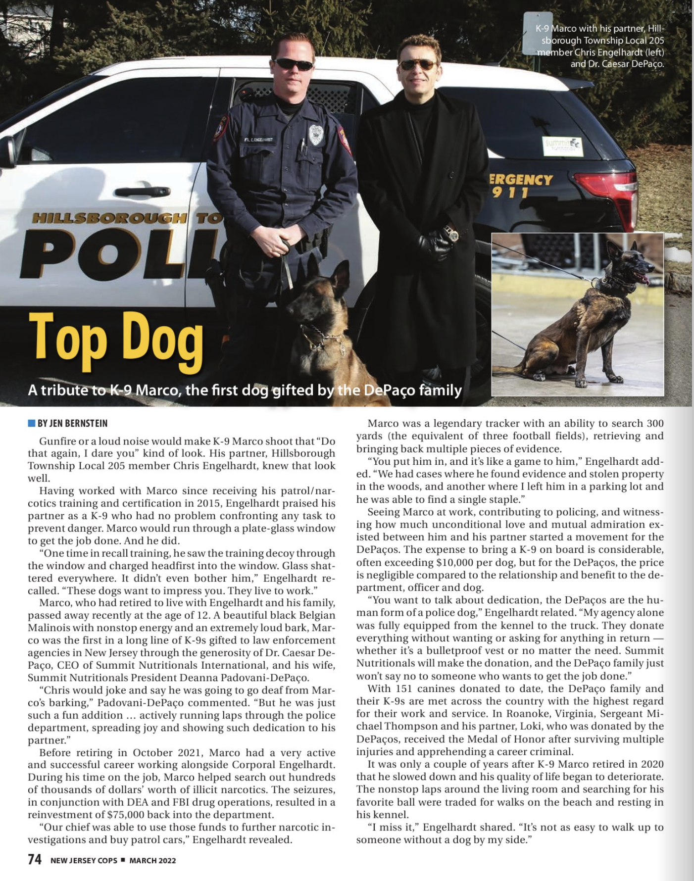 EMPRESÁRIO PORTUGUÊS DE NEW JERSEY EM DESTAQUE NA REVISTA ‘NEW JERSEY COPS’